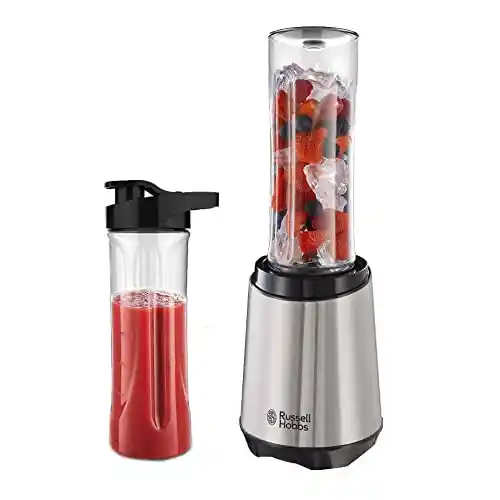 Batidora de Vaso Individual Russell Hobbs Mix & Go - 2 Vasos con Tapas de 600 ml