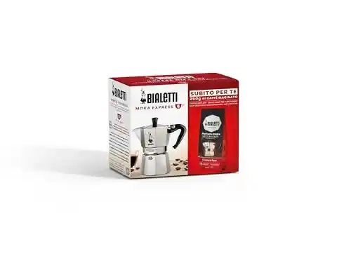 Bialetti Cafetera Moka Express (6 Tazas) con Perfetto Moka