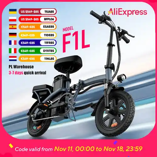 Bicicleta eléctrica plegable de 14" URLIFE F1L