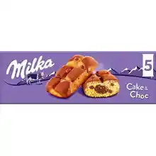 Bizcocho Milka con pepitas de chocolate con leche