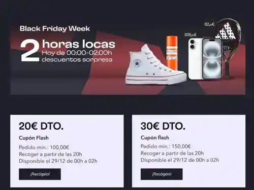 Black Friday 2 Horas Locas Miravia de 00:00 a 2:00 esta noche con cupones de 20€, 30€ y 60€