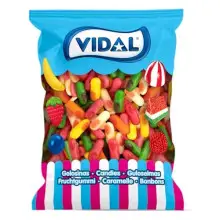Bolsa 1kg de Mini Dedos Vidal sabor frambuesa