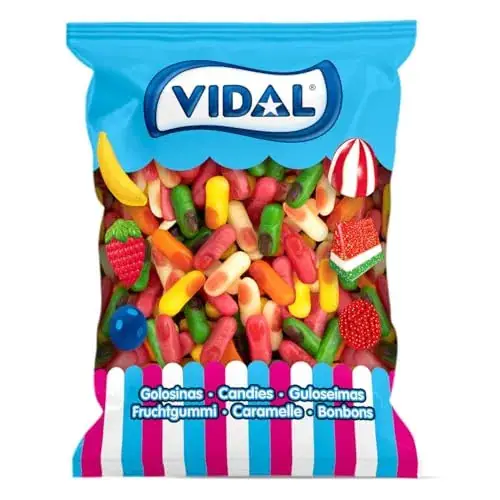 Bolsa 1kg de Mini Dedos Vidal sabor frambuesa
