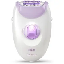 Braun Depiladora Silk-épil 3 para mujer, depiladora SmartLight con luz, accesorios incluidos