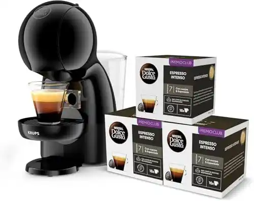 Cafetera de cápsulas Krups Nescafé Dolce Gusto Piccolo XS + 3 packs de café