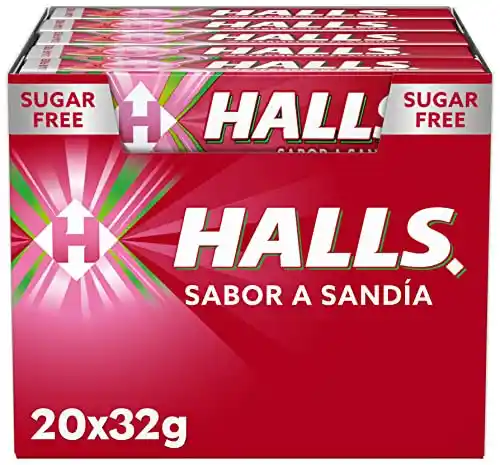 Caja con 20 Sticks de 32 g caramelos Halls Sandía