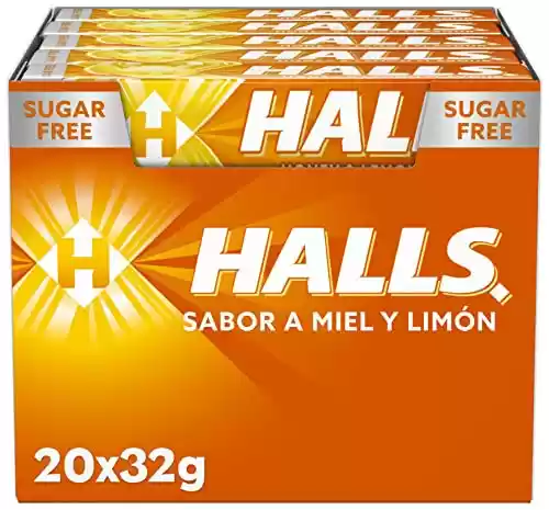 Caja con 20 Sticks de 32 g Halls Miel y Limón - Caramelo duro