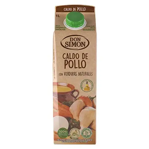 Caldo de pollo Don Simón (1L) con aceite de oliva virgen extra