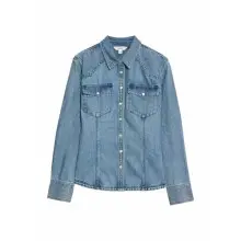Camisa vaquera Marks & Spencer para mujer de algodón con corte ajustado