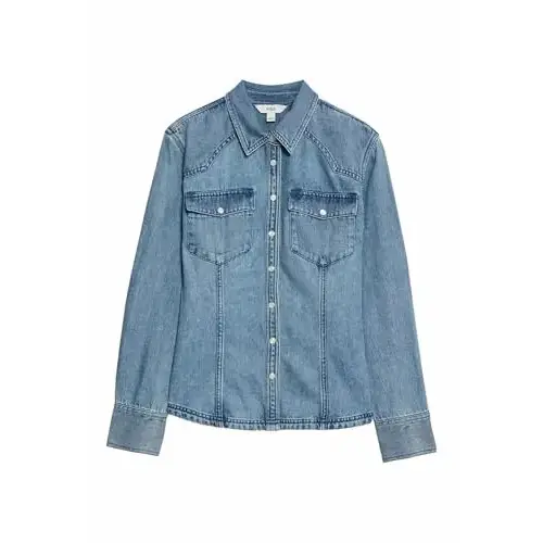 Camisa vaquera Marks & Spencer para mujer de algodón con corte ajustado