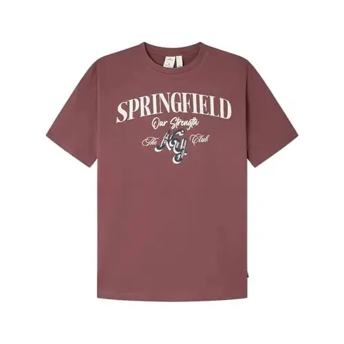 Camiseta Springfield Hombre con logotipo de algodón