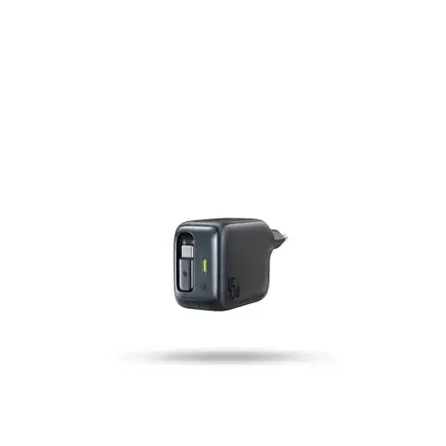 Cargador Baseus Enercore 45W con cable retráctil USB-C y dos puertos GaN6