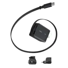 Cargador de Pared Belkin UltraCharge de 70W con cable USB-C retráctil y 3 puertos