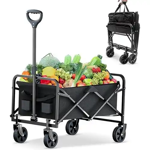 Carro de mano plegable con ruedas, carga máxima 120kg