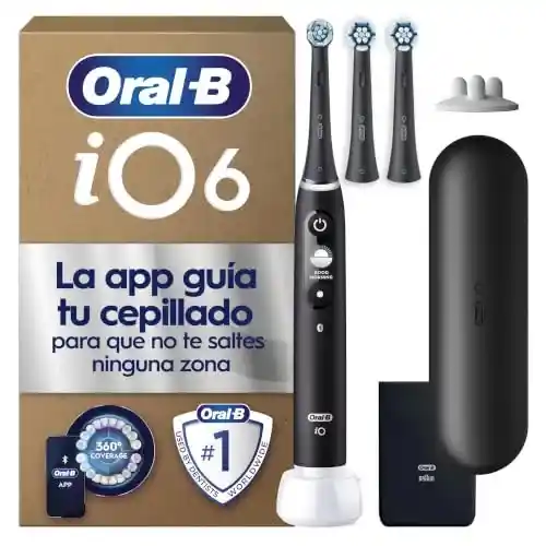 Cepillo de dientes eléctrico Oral-B iO 6 con 3 cabezales y estuche