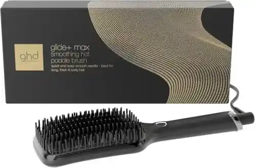 Cepillo térmico alisador ghd Glide+ Max para cabello largo y grueso