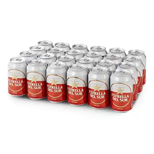Cerveza Lager Estrella Del Sur, pack de 24 latas de 33cl.