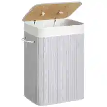Cesto de bambu de 72 litros para la ropa sucia