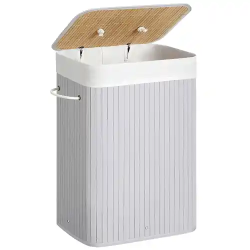 Cesto de bambu de 72 litros para la ropa sucia