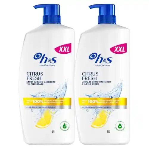 Champú anticaspa H&S Citrus Fresh 2x1L.