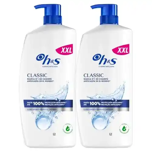 Champú anticaspa H&S Classic para todo tipo de pelo y cuero cabelludo (2x1L)
