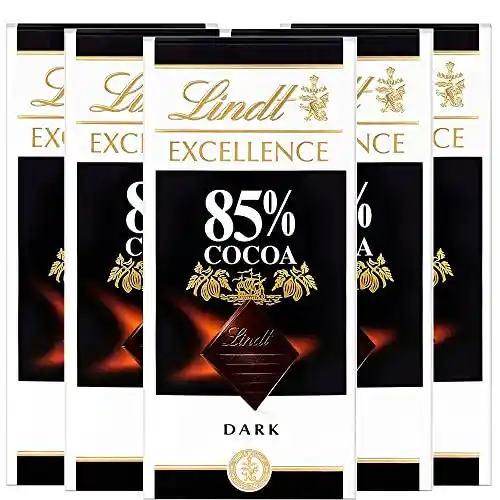 Pack 5x Tabletas de chocolate negro Lindt Excellence 85% Cacao