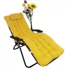 Cojín tumbona reclinable con almohada y relleno de fibra hueca