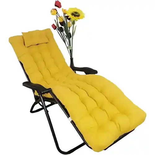 Cojín tumbona reclinable con almohada y relleno de fibra hueca