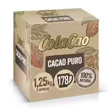 Cola Cao Adultos, ColaCao Puro 100%: Cacao Natural y Sin Aditivos - 1,25kg