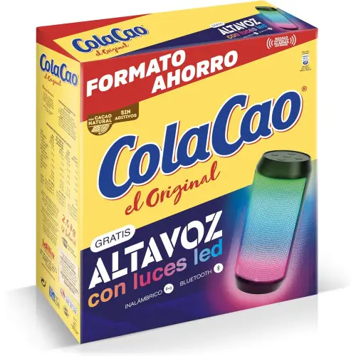 ColaCao Original 2.5Kg + Altavoz RGB LED de regalo