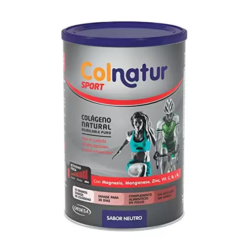 Colnatur Sport Neutro - Colágeno con Magnesio, Zinc y Vitamina C para Músculos, Huesos y Articulaciones, 330g