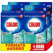 Colon Limpialavadoras Higiene - Limpia la lavadora y elimina malos olores, Megapack de 4 usos