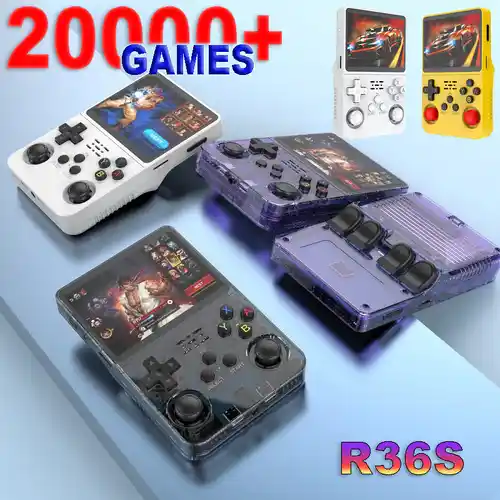 Consola de videojuegos portátil R36S con más de 20000 juegos instalados