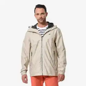 Cortavientos impermeable para hombre con capucha ajustable