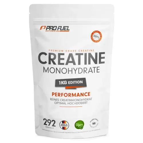 Creatina monohidratada en polvo 1kg - para 292 días