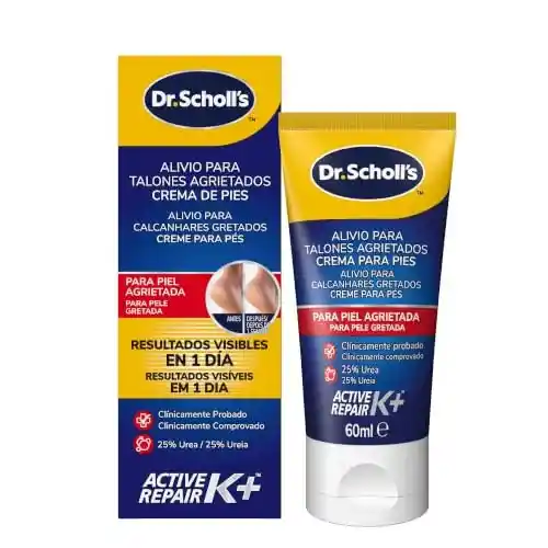Crema para pies Dr. Scholl's Talones Agrietados (60ml) con Urea y Queratina