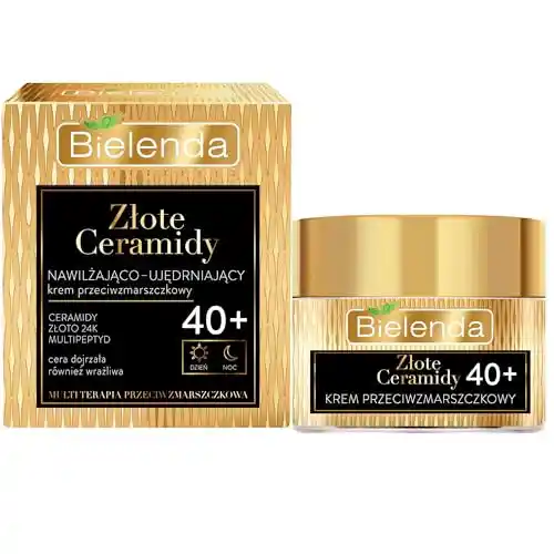 Crema reafirmante antiarrugas 40+ día/noche CERAMIDA ORO Hidratante