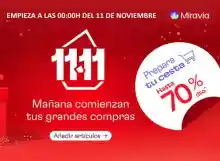 Miravia 11.11 (Hasta 70% + cupones 25%) - Nuevo cupón 3€ en compras de 10€