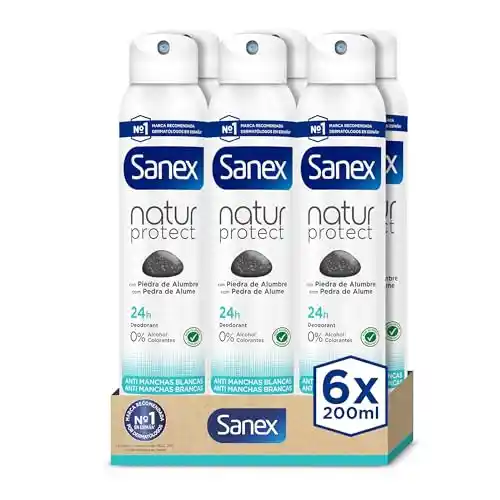 Desodorante en spray Sanex Natur Protect - Pack 6x200ml