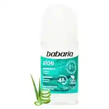 Desodorante roll-on Babaria Aloe Vera (50 ml) protección 48h sin alcohol