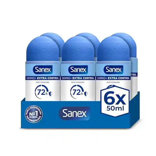 Desodorante Roll-On Sanex Dermo+ Extra Control 50ml