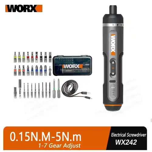 Destornillador eléctrico Worx + 30 puntas bits