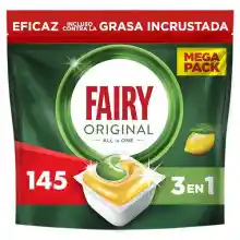 Detergente Fairy Original Todo En Uno 145 cápsulas para lavavajillas