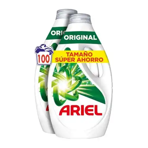 Detergente líquido Ariel para 100 lavados