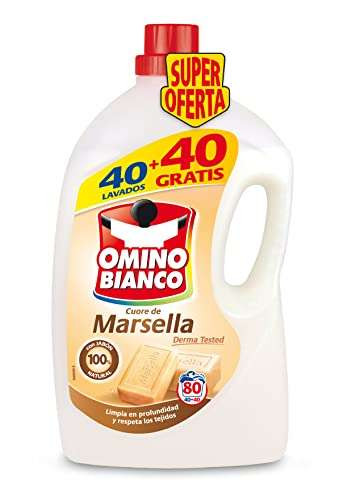 Detergente líquido lavadora 80 lavados Omino Bianco Marsella