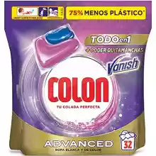 Detergente para lavadora con quitamanchas Colon Vanish Advanced - 32 cápsulas