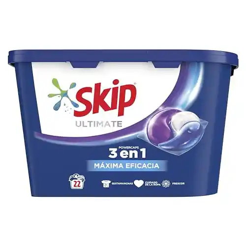 Detergente para lavadora Skip Ultimate, pack de 22 cápsulas