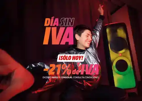 Dia Sin IVA -21% de IVA en MediaMarkt SOLO HOY 20 de noviembre