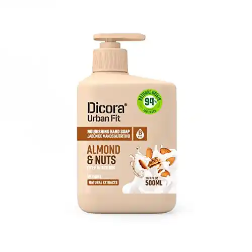 Dicora Urban Fit - Jabón de Manos Vitamina B Almendras & Nueces 500 ml