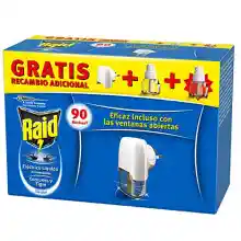 Difusor eléctrico Raid antimosquitos + 2 recambios (90 noches)